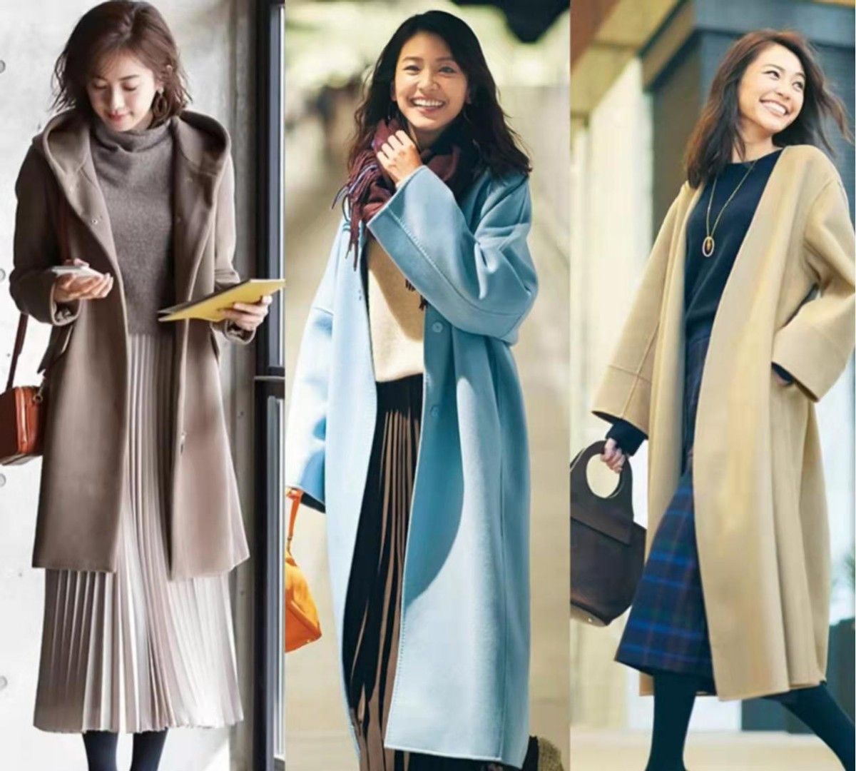 冬季東京街頭的女生，巧妙穿搭保暖又時尚。