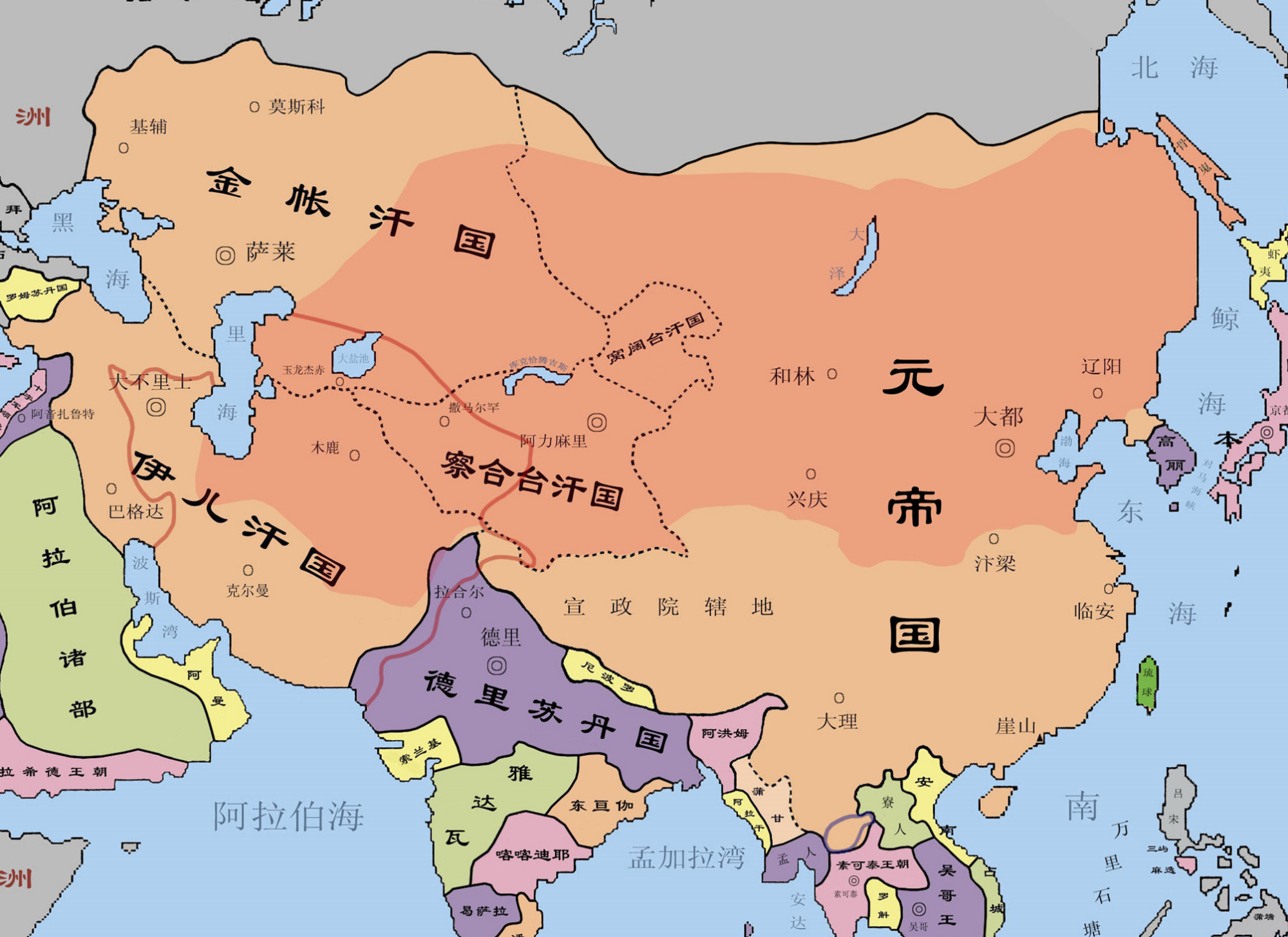 被蒙古征服之後的華北大地