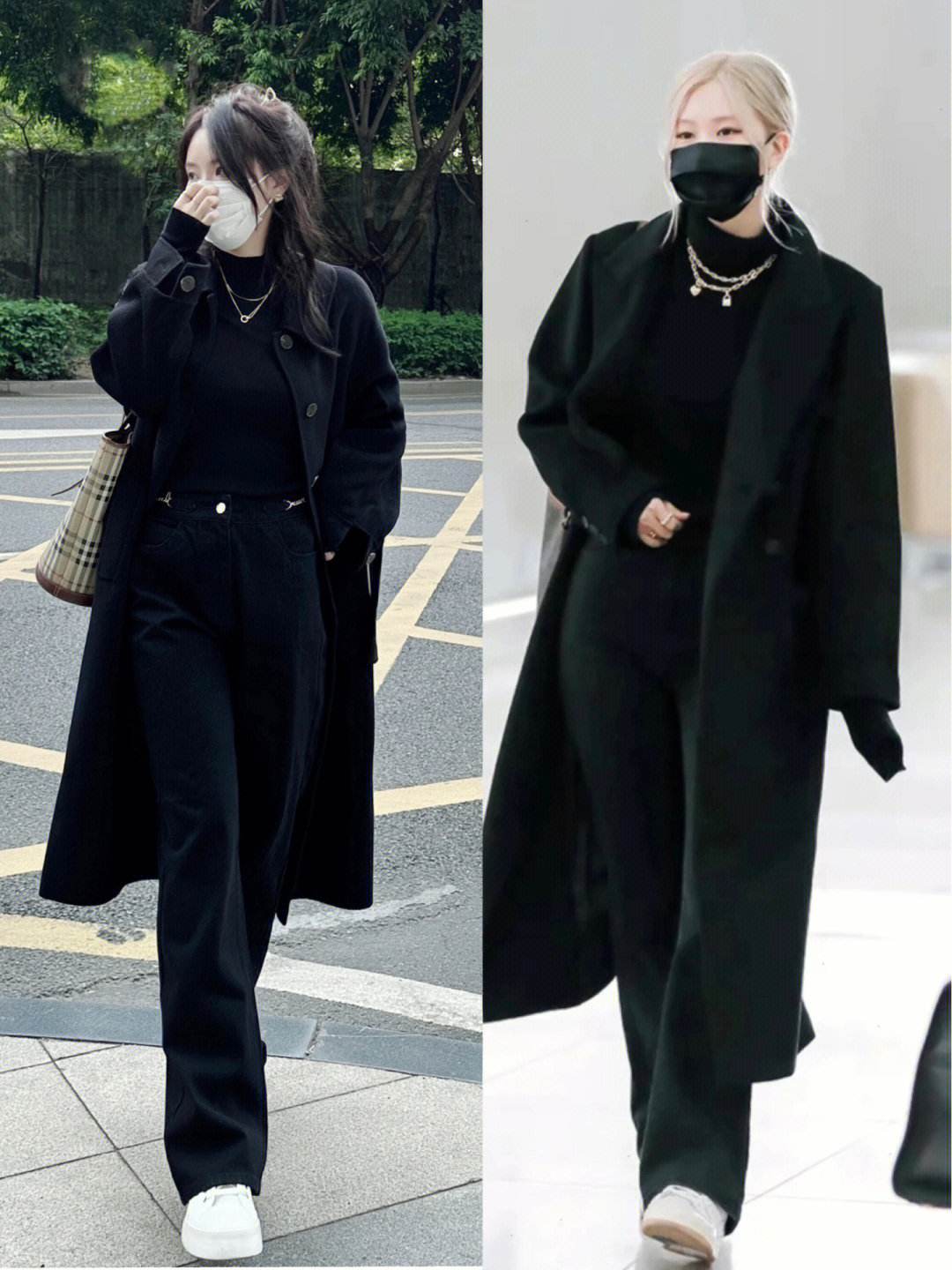 韓國女生的「黑色穿搭」成為一道街頭的時尚風景！