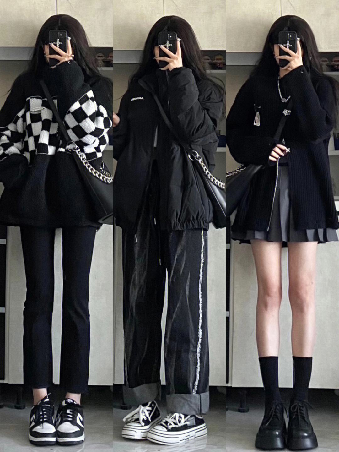 韓國女生的「黑色穿搭」成為一道街頭的時尚風景!